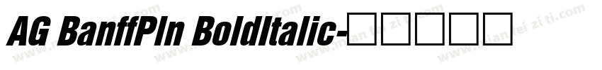 AG BanffPln BoldItalic字体转换